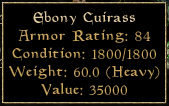 Ebony Cuirass Unenchanted